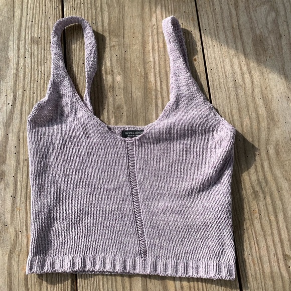 Bershka Tops - Bershka lilac woven crop top